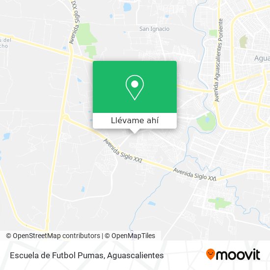 Mapa de Escuela de Futbol Pumas