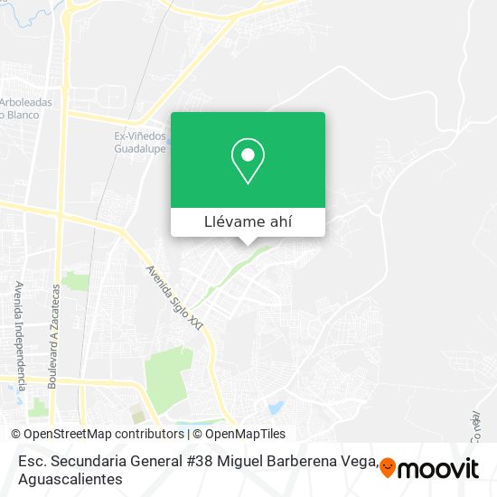 Mapa de Esc. Secundaria General #38 Miguel Barberena Vega