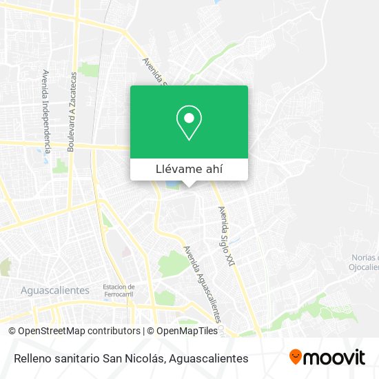 Mapa de Relleno sanitario San Nicolás