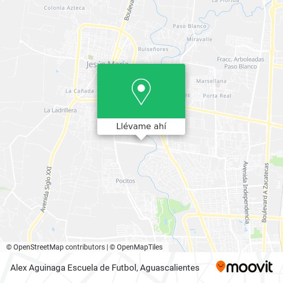 Mapa de Alex Aguinaga Escuela de Futbol