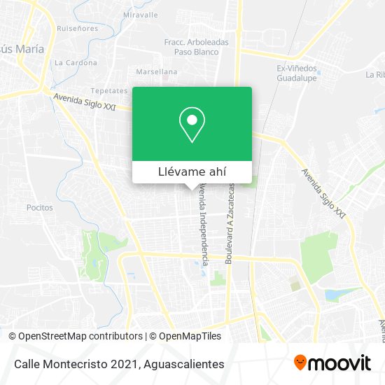 Mapa de Calle Montecristo 2021