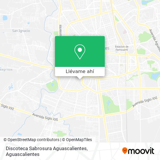 Mapa de Discoteca Sabrosura Aguascalientes
