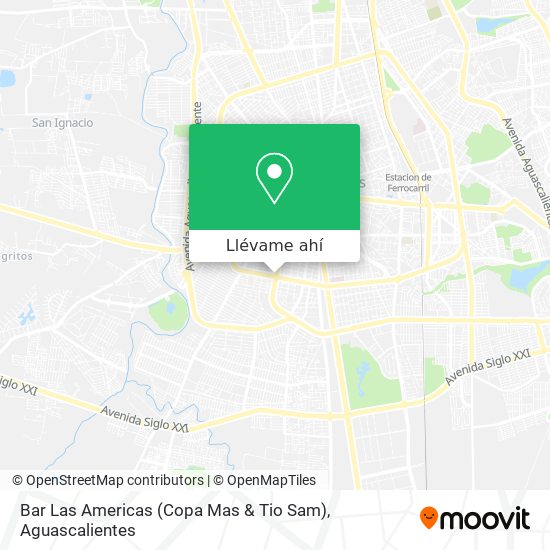 Mapa de Bar Las Americas (Copa Mas & Tio Sam)