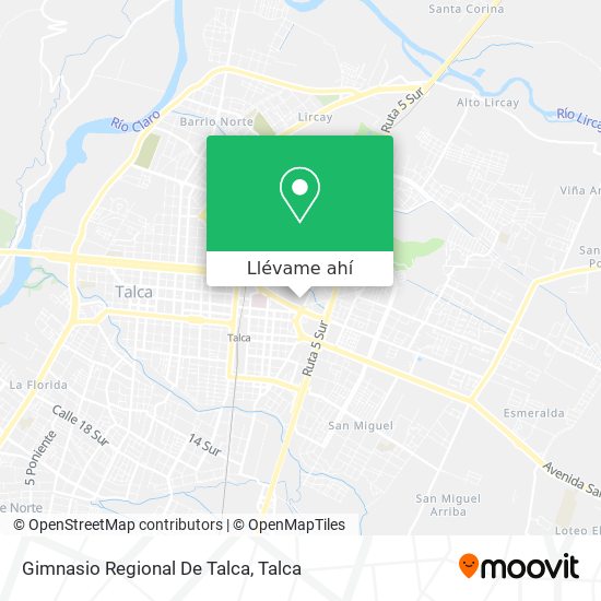 Mapa de Gimnasio Regional De Talca