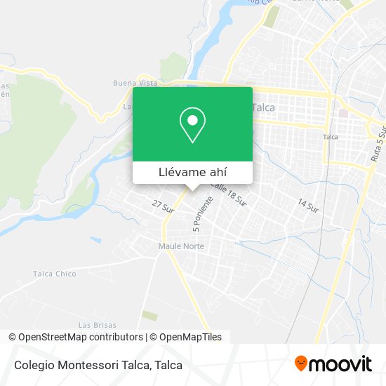 Mapa de Colegio Montessori Talca