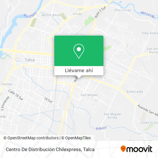 Mapa de Centro De Distribución Chilexpress