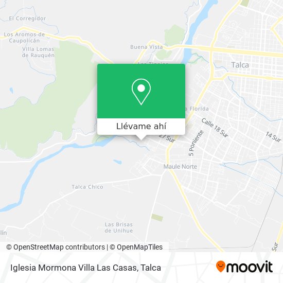 Mapa de Iglesia Mormona Villa Las Casas