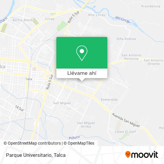Mapa de Parque Universitario