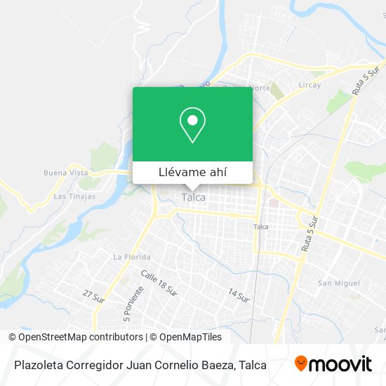 Mapa de Plazoleta Corregidor Juan Cornelio Baeza