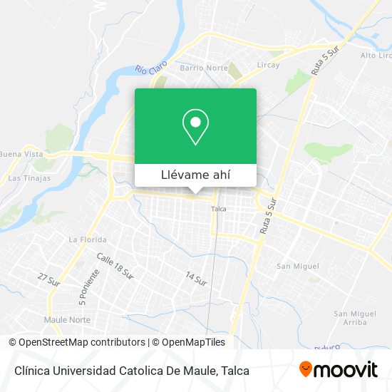 Mapa de Clínica Universidad Catolica De Maule