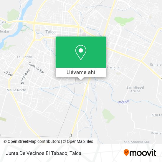 Mapa de Junta De Vecinos El Tabaco
