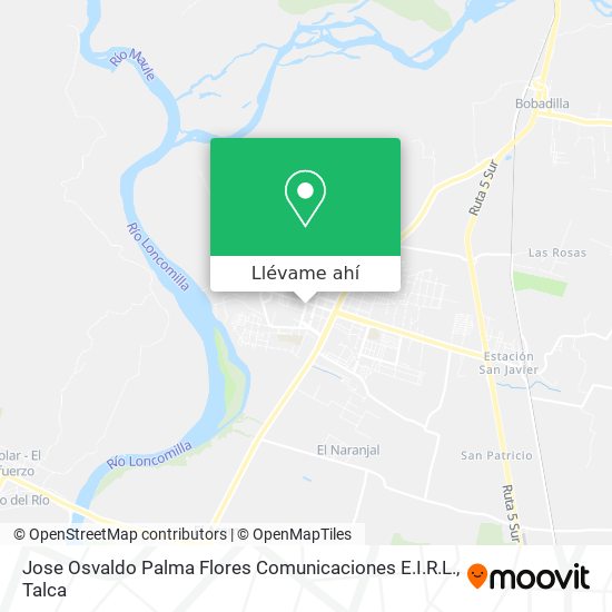 Mapa de Jose Osvaldo Palma Flores Comunicaciones E.I.R.L.