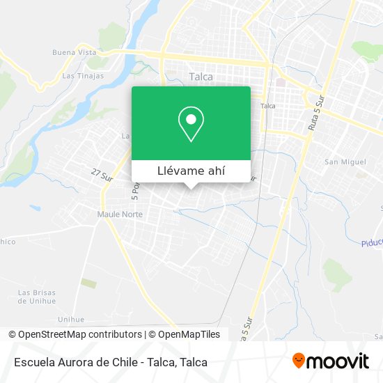 Mapa de Escuela Aurora de Chile - Talca
