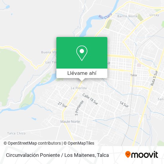Mapa de Circunvalación Poniente / Los Maitenes