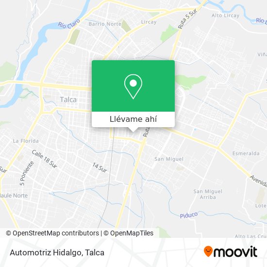 Mapa de Automotriz Hidalgo