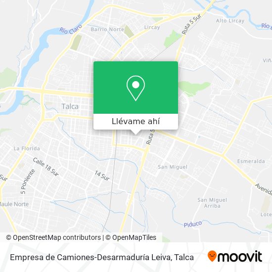 Mapa de Empresa de Camiones-Desarmaduría Leiva