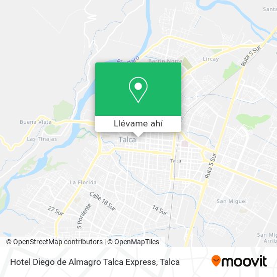 Mapa de Hotel Diego de Almagro Talca Express