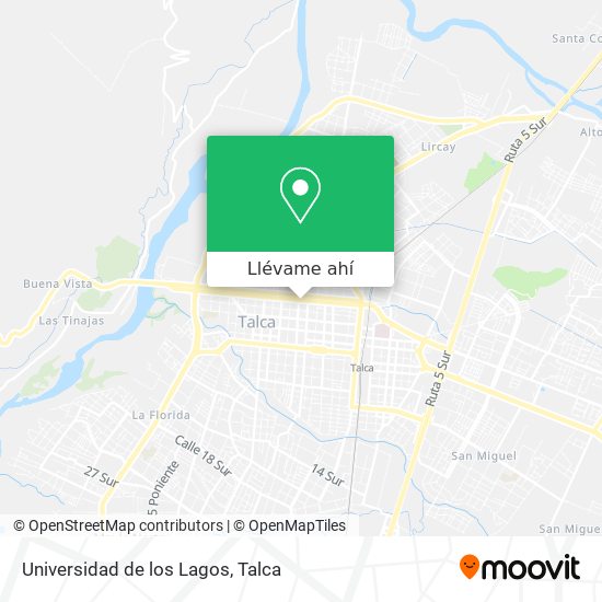 Mapa de Universidad de los Lagos