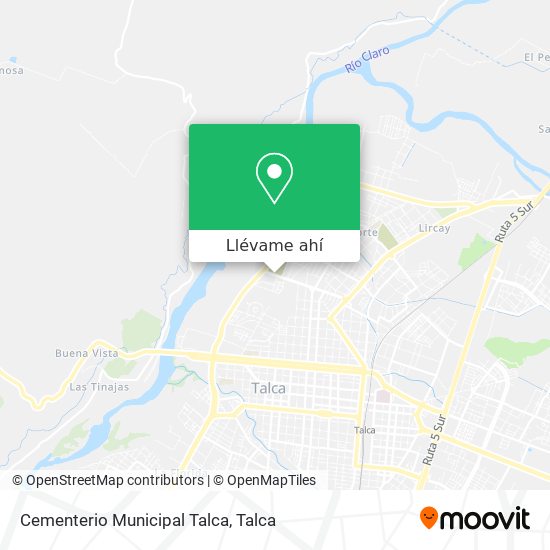 Mapa de Cementerio Municipal Talca