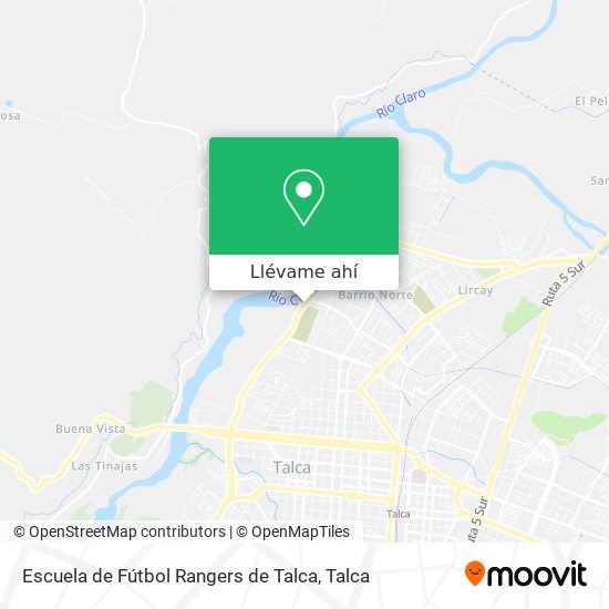 Mapa de Escuela de Fútbol Rangers de Talca