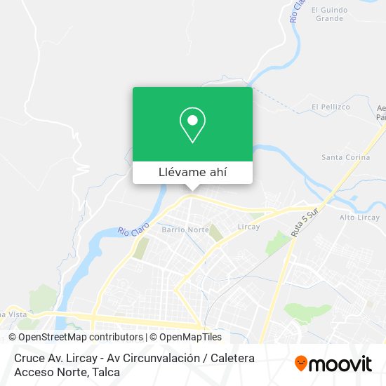Mapa de Cruce Av. Lircay - Av Circunvalación / Caletera Acceso Norte