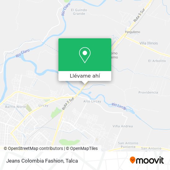 Mapa de Jeans Colombia Fashion