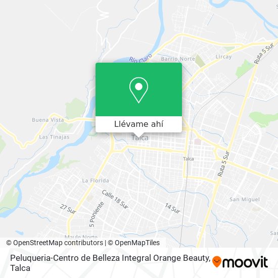 Mapa de Peluqueria-Centro de Belleza Integral Orange Beauty