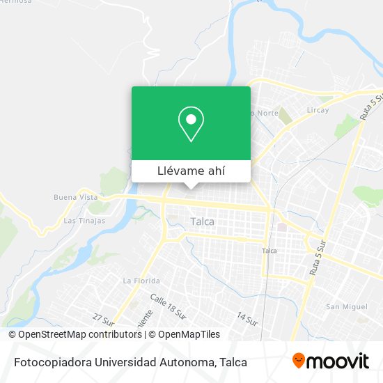 Mapa de Fotocopiadora Universidad Autonoma