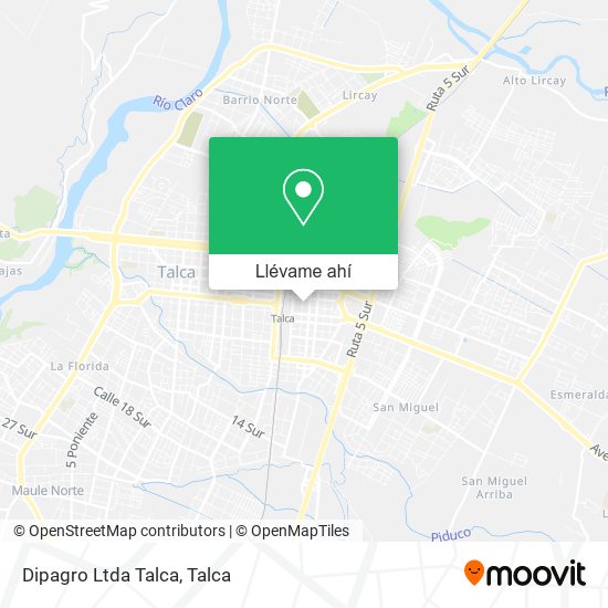 Mapa de Dipagro Ltda Talca