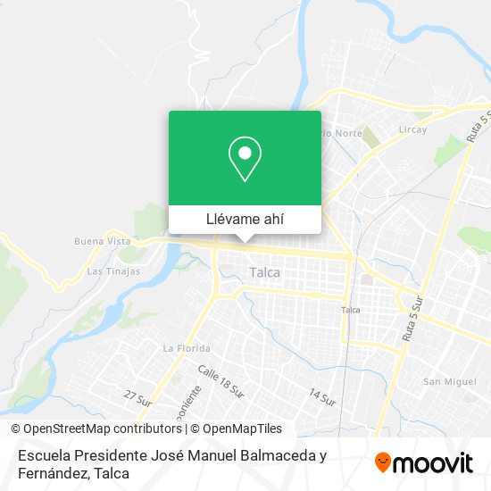 Mapa de Escuela Presidente José Manuel Balmaceda y Fernández