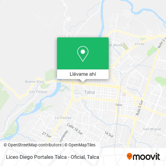 Mapa de Liceo Diego Portales Talca - Oficial