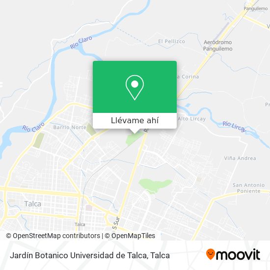 Mapa de Jardín Botanico Universidad de Talca