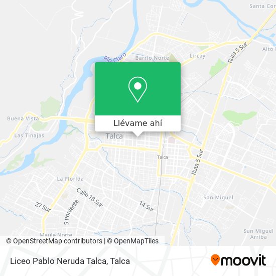 Mapa de Liceo Pablo Neruda Talca