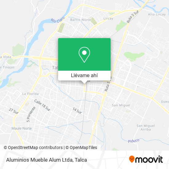 Mapa de Aluminios Mueble Alum Ltda