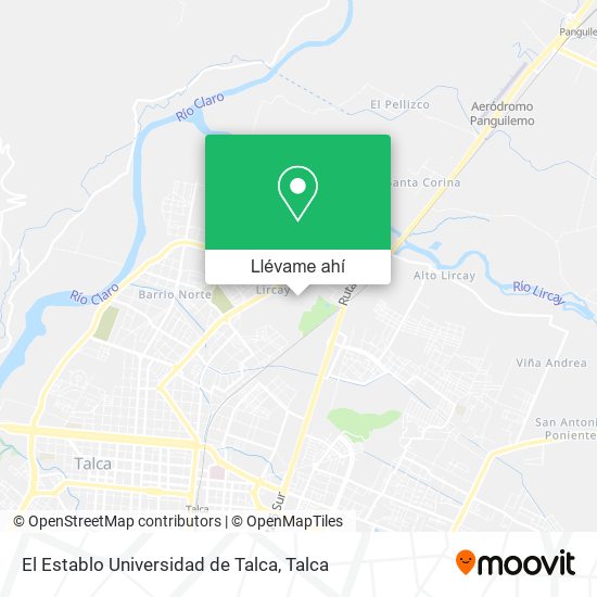 Mapa de El Establo Universidad de Talca