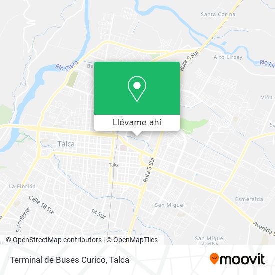 Mapa de Terminal de Buses Curico