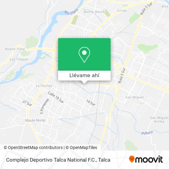 Mapa de Complejo Deportivo Talca National F.C.