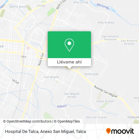 Mapa de Hospital De Talca, Anexo San Miguel
