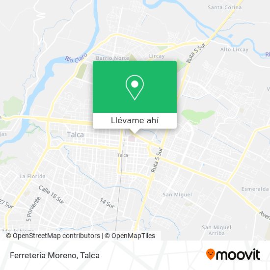 Mapa de Ferreteria Moreno