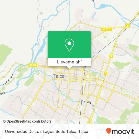 Mapa de Universidad De Los Lagos Sede Talca