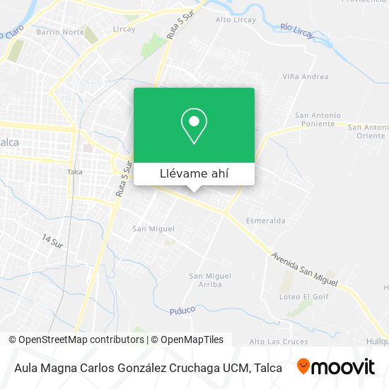 Mapa de Aula Magna Carlos González Cruchaga UCM