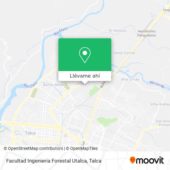 Mapa de Facultad Ingenieria Forestal Utalca