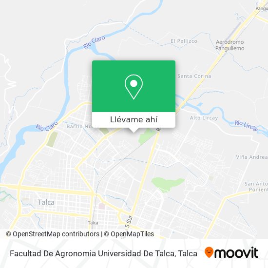 Mapa de Facultad De Agronomia Universidad De Talca