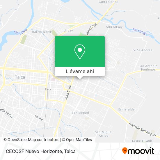 Mapa de CECOSF Nuevo Horizonte