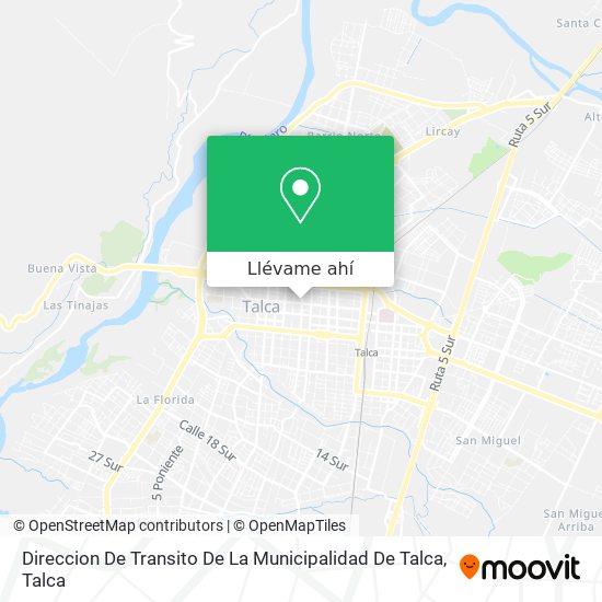 Mapa de Direccion De Transito De La Municipalidad De Talca
