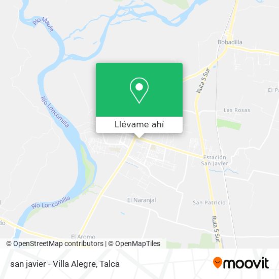 Mapa de san javier - Villa Alegre