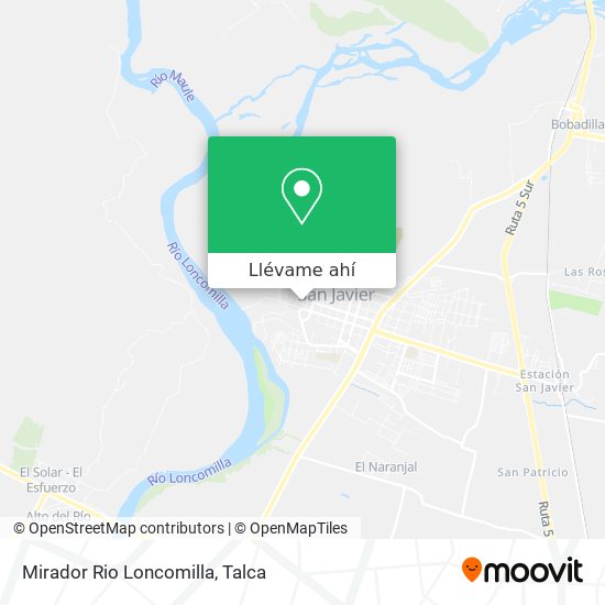Mapa de Mirador Rio Loncomilla