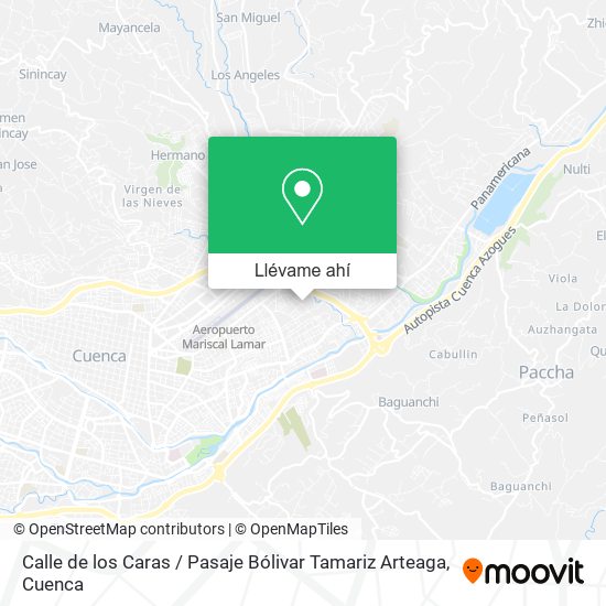Mapa de Calle de los Caras / Pasaje Bólivar Tamariz Arteaga
