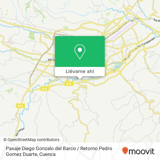 Mapa de Pasaje Diego Gonzalo del Barco / Retorno Pedro Gomez Duarte