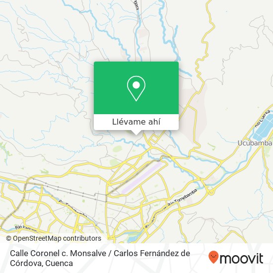 Mapa de Calle Coronel c. Monsalve / Carlos Fernández de Córdova